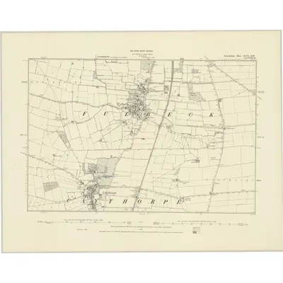 1886 Map of Lincolnshire XCVI.SW, 1887 Print