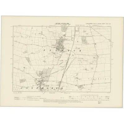 1903 Map of Lincolnshire XCVI.SW, 1906 Print