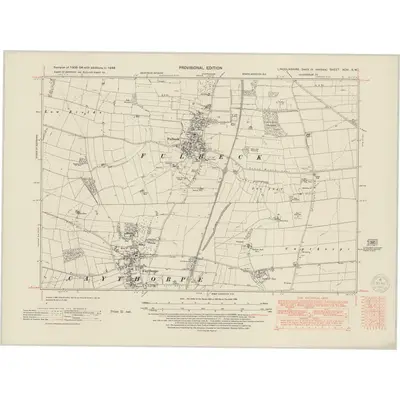 1946 Map of Lincolnshire XCVI.SW, 1950 Print
