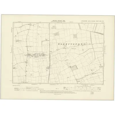 1904 Map of Lincolnshire XCVII.NE, 1906 Print