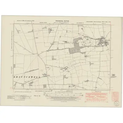 1947 Map of Lincolnshire XCVII.NW, 1950 Print