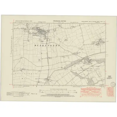 1947 Map of Lincolnshire XCVII.SE, 1950 Print