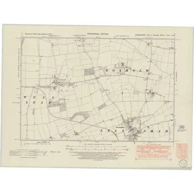 1947 Map of Lincolnshire XCVII.SW, 1950 Print
