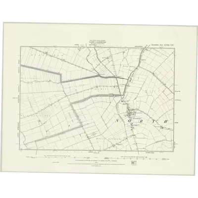 1887 Map of Lincolnshire XCVIII.NW, 1888 Print
