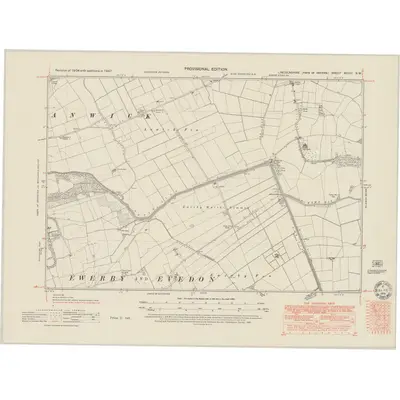 1947 Map of Lincolnshire XCVIII.SW, 1951 Print