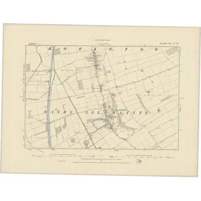 1886 Map of Lincolnshire XI.NE