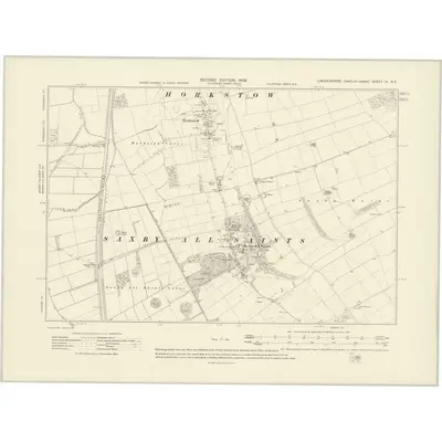 1906 Map of Lincolnshire XI_NE, 1908 Print