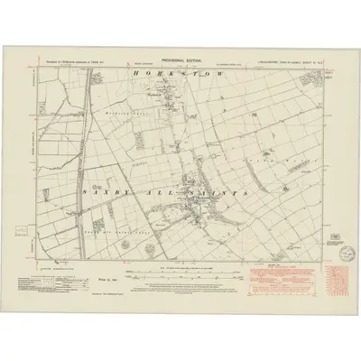 1946 Map of Lincolnshire XI.NE, 1950 Print