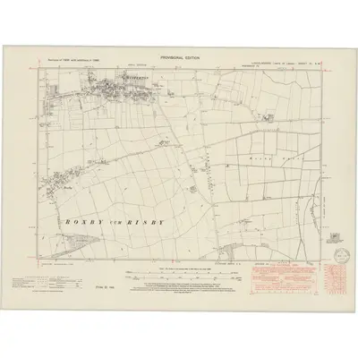 1946 Map of Lincolnshire XI.NW, 1950 Print