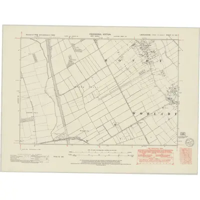 1946 Map of Lincolnshire XI.SE, 1950 Print
