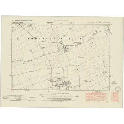 1947 Map of Lincolnshire XII.NE, 1950 Print