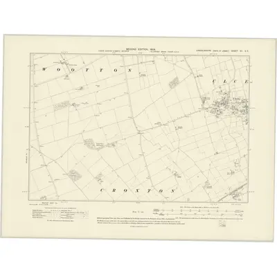 1905 Map of Lincolnshire XII.SE, 1908 Print