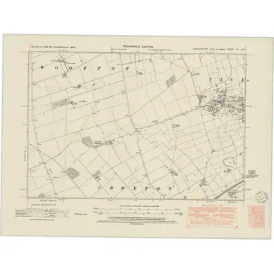 1946 Map of Lincolnshire XII.SE, 1950 Print