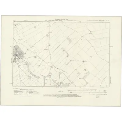 1906 Map of Lincolnshire XII.SW, 1931 Print