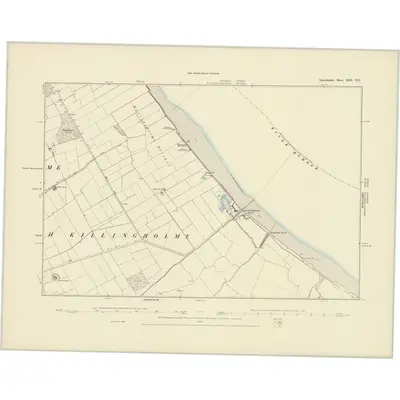 1886 Map of Lincolnshire XIII.NE, 1887 Print