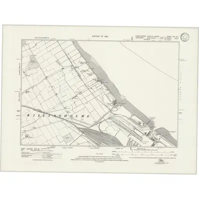 1930 Map of Lincolnshire XIII.NE, 1932 Print