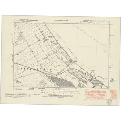 1947 Map of Lincolnshire XIII.NE, 1951 Print