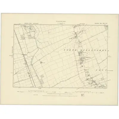 1886 Map of Lincolnshire XIII.NW, 1887 Print