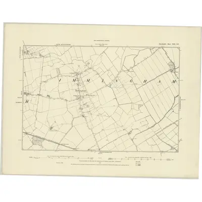 1886 Map of Lincolnshire XIII.SE, 1887 Print