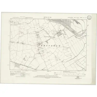 1930 Map of Lincolnshire XIII.SE, 1932 Print