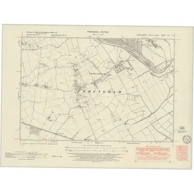 1946 Map of Lincolnshire XIII.SE, 1951 Print