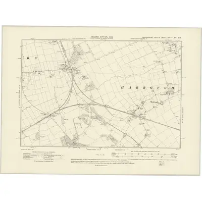 1905 Map of Lincolnshire XIII.SW, 1908 Print