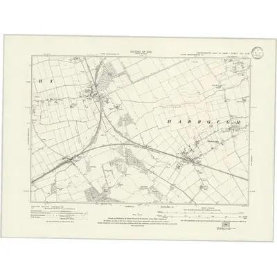 1929 Map of Lincolnshire XIII.SW, 1932 Print