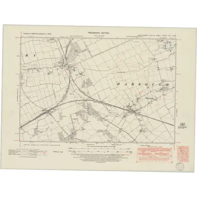 1946 Map of Lincolnshire XIII.SW, 1950 Print