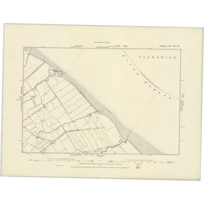 1886 Map of Lincolnshire XIV.SW, 1889 Print