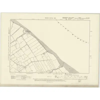 1906 Map of Lincolnshire XIV.SW, 1908 Print