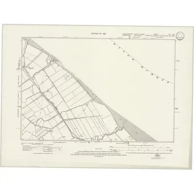 1930 Map of Lincolnshire XIV.SW, 1932 Print