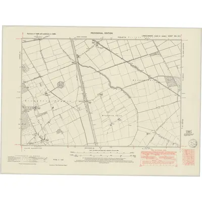 1946 Map of Lincolnshire XIX.NE, 1950 Print