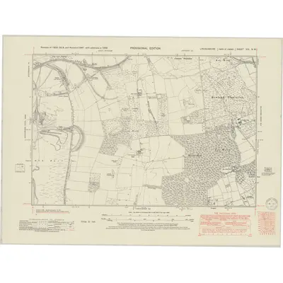 1948 Map of Lincolnshire XIX.NW, 1950 Print