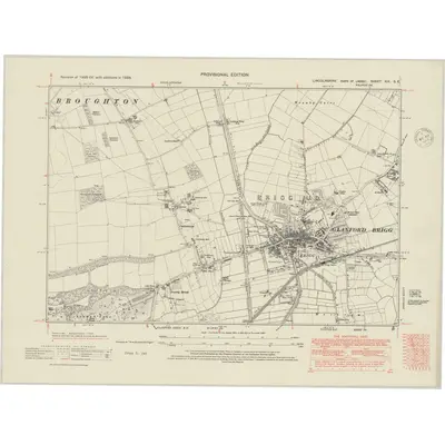 1938 Map of Lincolnshire XIX.SE, 1948 Print