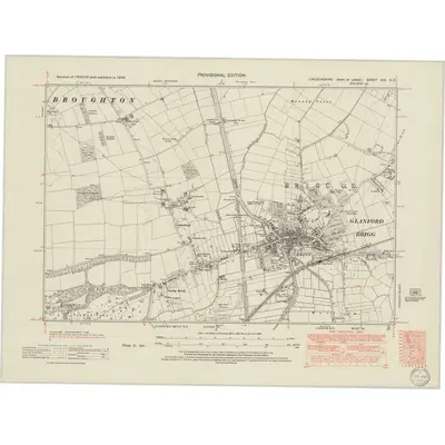 1946 Map of Lincolnshire XIX.SE, 1950 Print