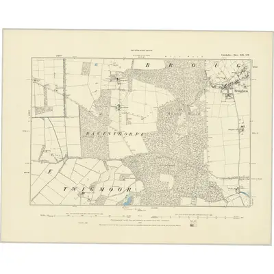 1885 Map of Lincolnshire XIX.SW, 1886 Print