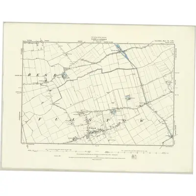 1887 Map of Lincolnshire XL.NW, 1888 Print