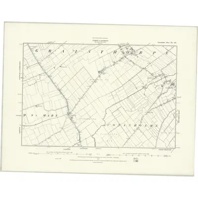 1887 Map of Lincolnshire XL.SE, 1888 Print