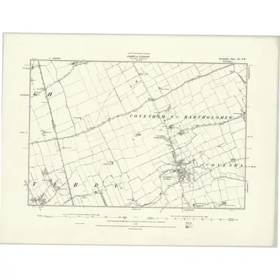 1887 Map of Lincolnshire XL.SW, 1888 Print