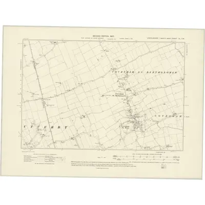 1905 Map of Lincolnshire XL.SW, 1907 Print
