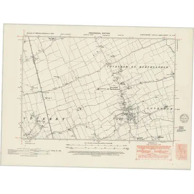 1947 Map of Lincolnshire XL.SW, 1951 Print