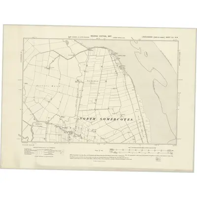 1905 Map of Lincolnshire XLI.NW, 1907 Print