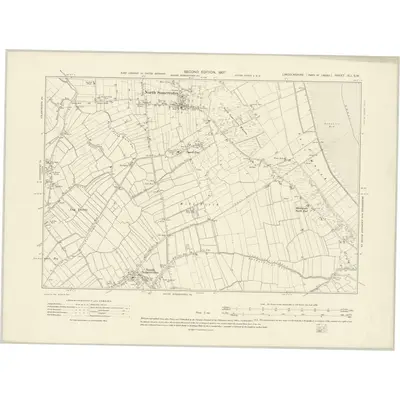1905 Map of Lincolnshire XLI.SW, 1907 Print