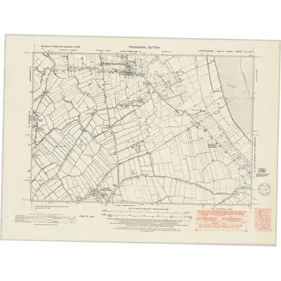 1948 Map of Lincolnshire XLI.SW, 1951 Print