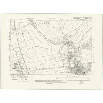 1918 Map of Lincolnshire XLII.NE, 1930 Print