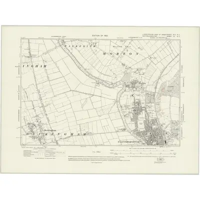 1919 Map of Lincolnshire XLII.NE, 1922 Print