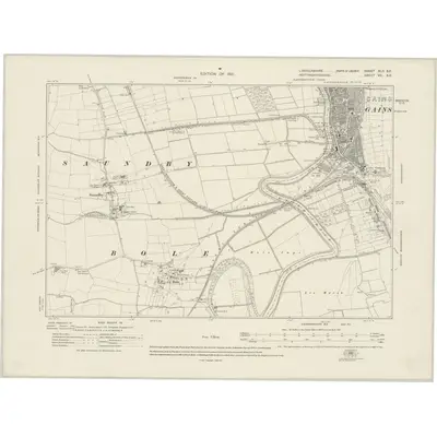 1918 Map of Lincolnshire XLII.SE, 1921 Print