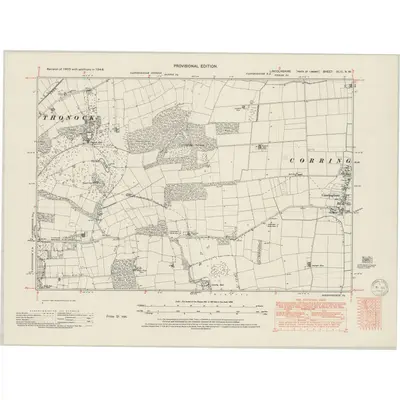 1948 Map of Lincolnshire XLIII.NW, 1950 Print