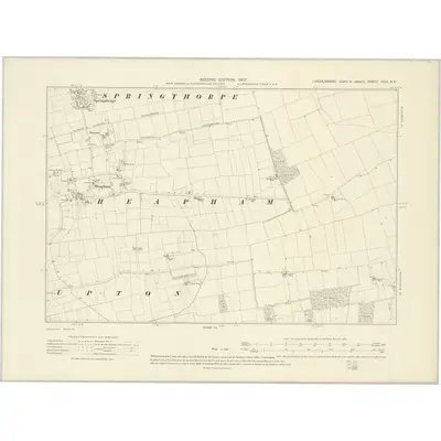 1905 Map of Lincolnshire XLIII.SE, 1907 Print