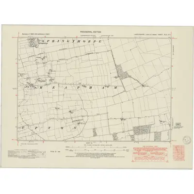 1947 Map of Lincolnshire XLIII.SE, 1950 Print